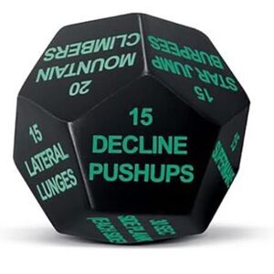 12-sided workout dice dims